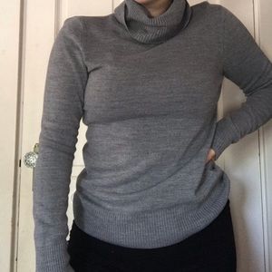 Gray Turtleneck Sweater